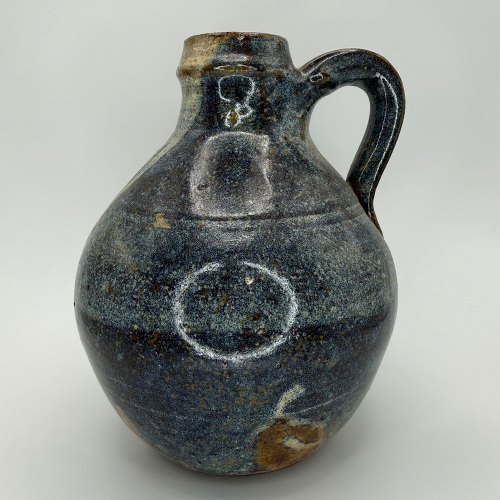 Signed Salt Glaze Stoneware Jug Highwayman McCall‎ The Grocery Rustic Vase 6.5" - Picture 3 of 8